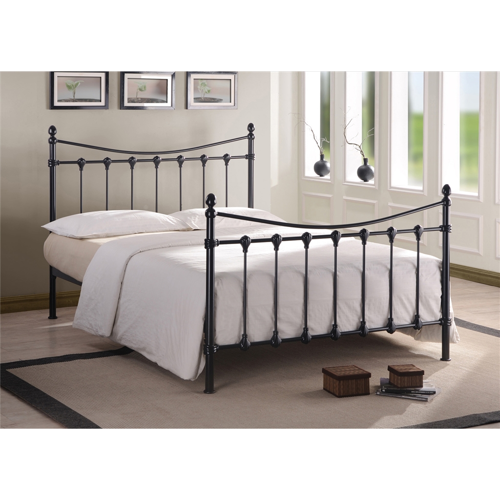 Florida Black Metal Bed Frame - King Size 5ft - Free Next Day Delivery*