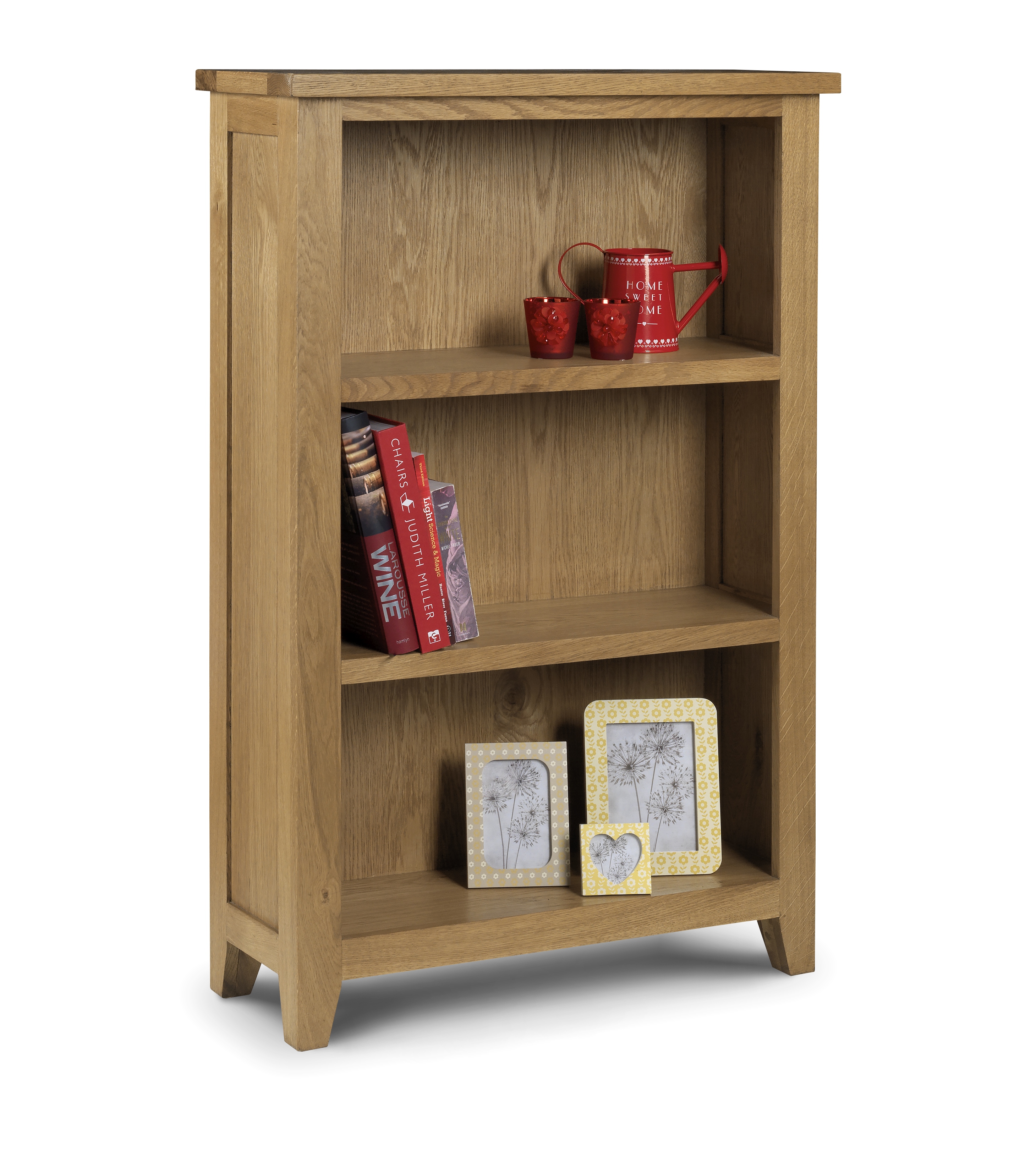 Heritage Solid Oak Low Bookcase