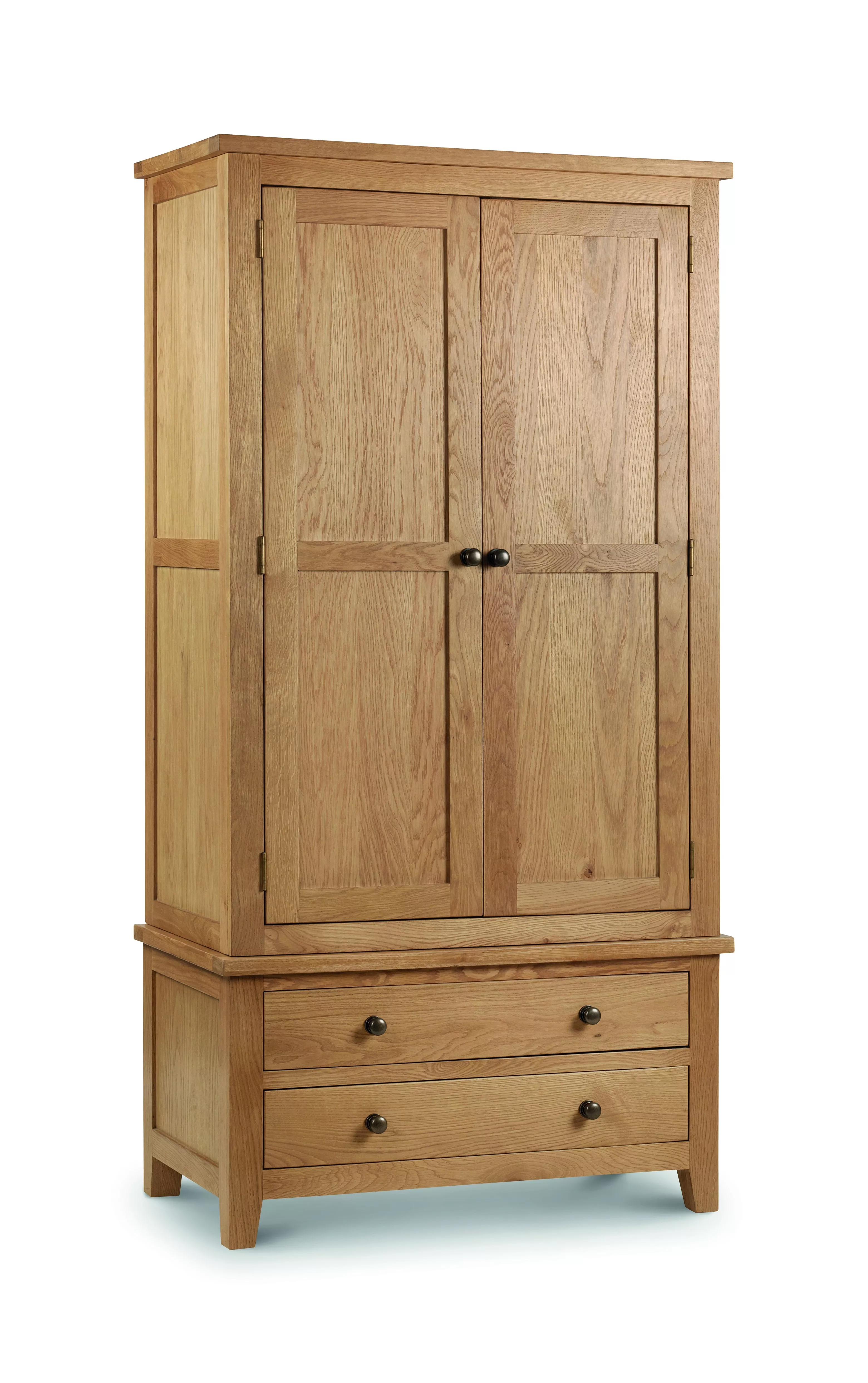 Stylish White Oak Combination Wardrobe Flat Pack Only