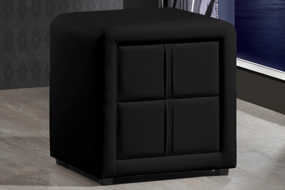 Black Designer Faux Leather Bedside Table Free Next Day Delivery Tl Exclusive Black Designer Faux Leather Bedside Table Free Next Day Delivery
