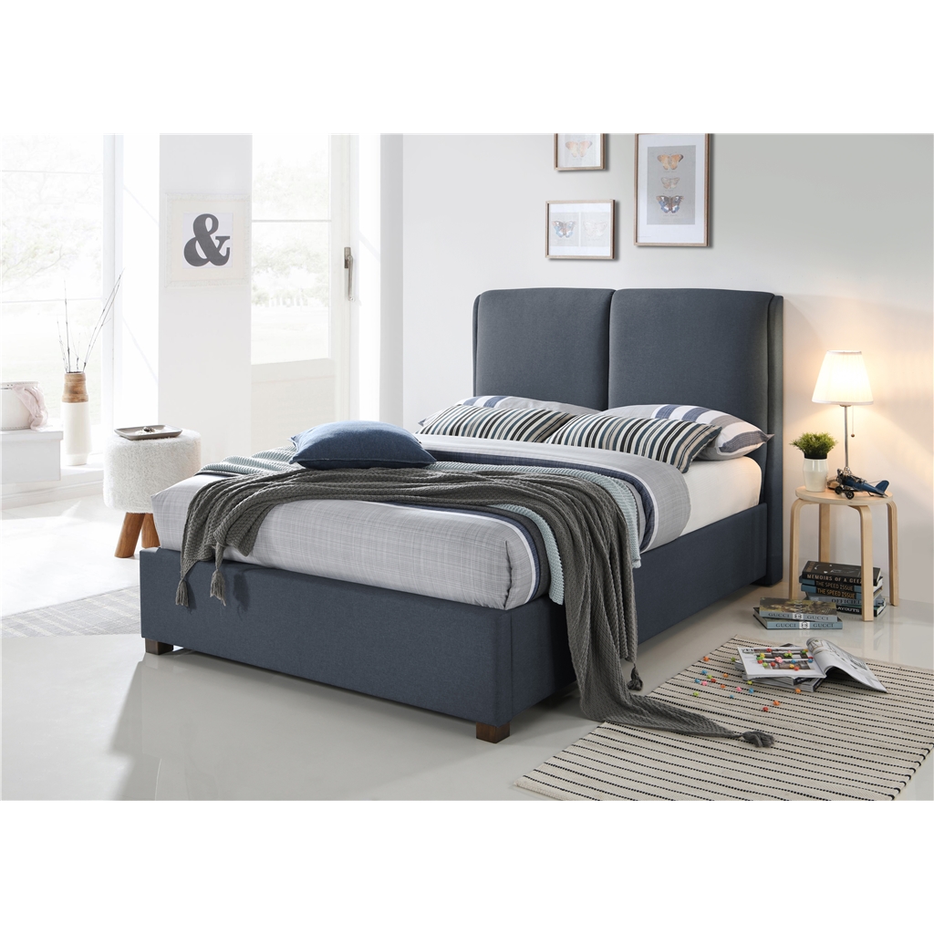 Designer Fabric Dark Grey Bed Frame King 5ft