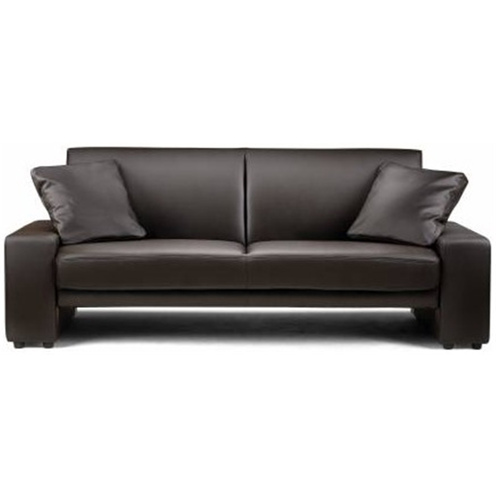 Brown Faux Leather Sofa Bed