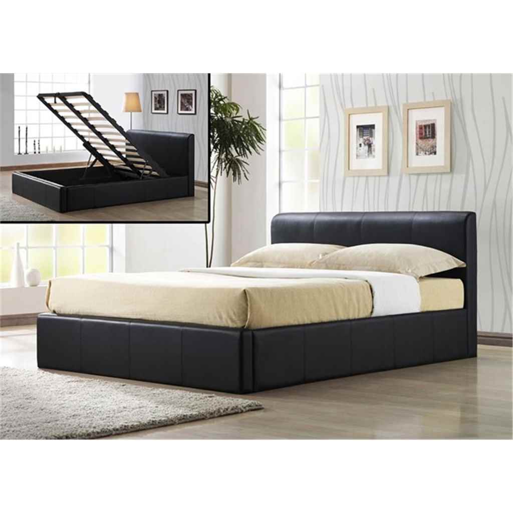Brown Ottoman Storage Faux Leather Bed Frame Double 4ft 6 Free Brown Ottoman Storage Faux Leather Bed Frame Double 4ft 6 Free Next Day Delivery