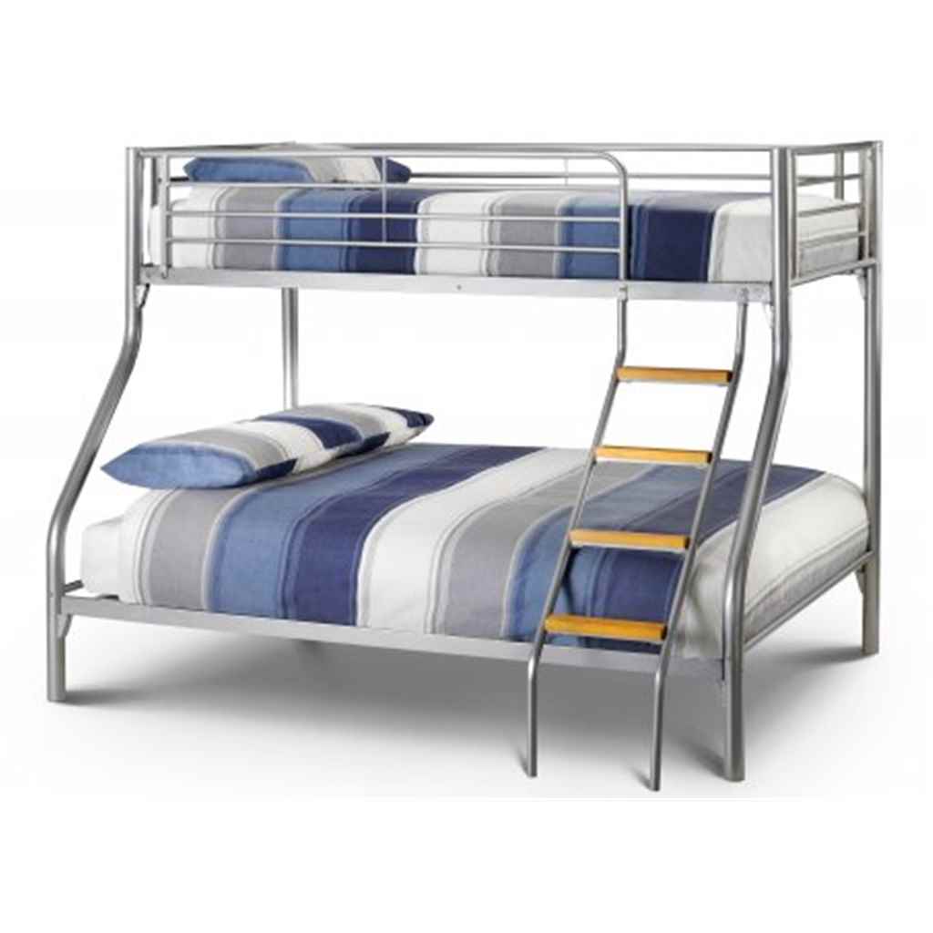 Modern Aluminium Finish Triple Sleeper Bunk Bed Move
