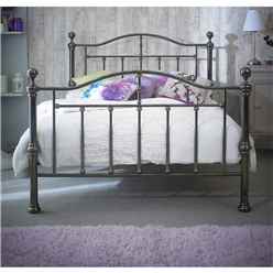 5ft King Size Elizabeth Black Nickel Metal Bed Frame - (155cm)