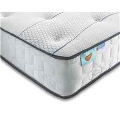 5ft King Size Cool Blue Memory Foam Open Coil Mattress - (150cm)