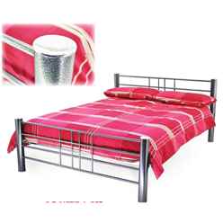 Hammered Silver Cuba Bed Frame - Small Double 4ft 