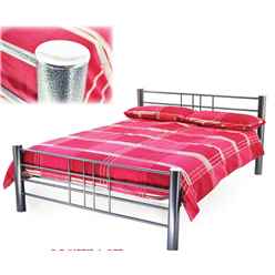 Hammered Silver Cuba Bed Frame - Double 4ft 6" 