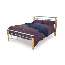 Kentucky Silver and Beech Bed Frame - Small Double 4ft