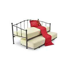 Black Paris Daybed Bed Frame - Small Single 2ft 6" 