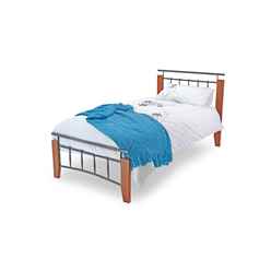 Kentucky Black and Antique Oak Bed Frame - Small Double 4ft