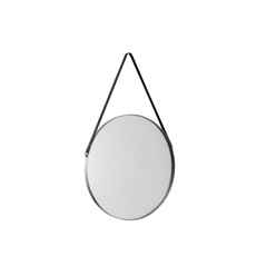 Opera Round Pewter Mirror