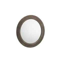 Cadence Round Pewter Wall Mirror - Large