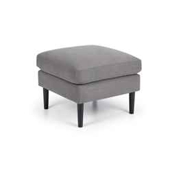 Grey Linen Ottoman