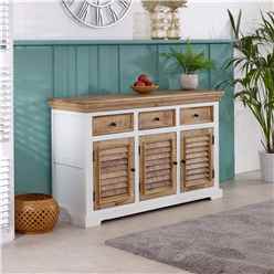 Oscar Wood Sideboard - 3 Drawers & 3 Doors