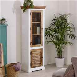 Oscar Wood Bookcase/Display Cabinet - 3 Shelves & 1 Door