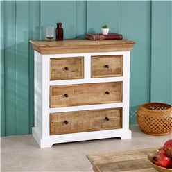 Oscar Solid Mango Wood 4 Chest Of Drawers