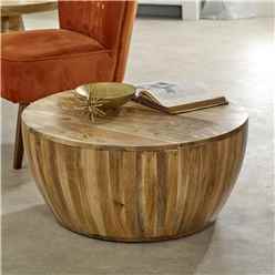 Belgravia Solid Wood Drum Coffee Table