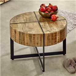 Belgravia Solid Wood Coffee Table With Metal Legs