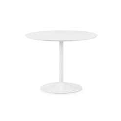 Blanco Round White Pedestal Table