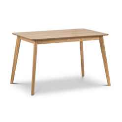 Boden Oak Veneer Rectangular Table with Tapered Legs