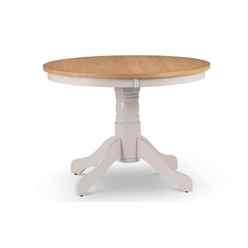 Davenport Oak/ Elephant Grey Round Pedestal Table