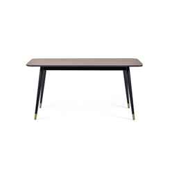 Findlay Walnut & Black Rectangular Dining Table