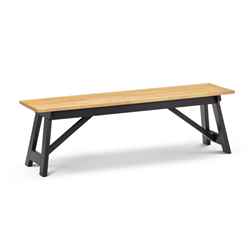 Hockley Bench in Black/Oak