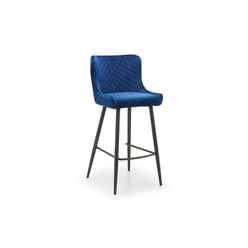 Blue Luxe Velvet Bar Stool