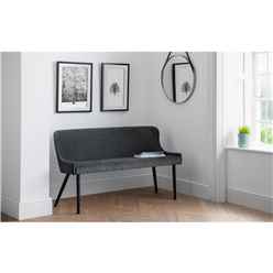Grey Luxe High Back Bench