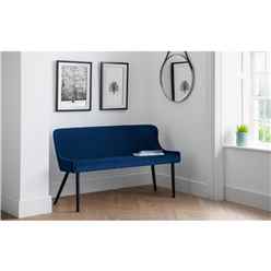 Blue Luxe High Back Bench 