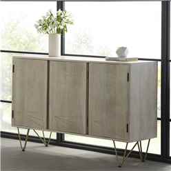 Light Gold Large Sideboard 3 Doors