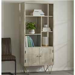 Light Gold Large Bookcase 2 Door