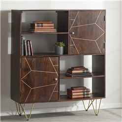 Dark Gold Stylish Display Cabinet