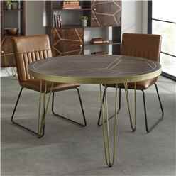 Dark Gold Round Stylish Dining Table