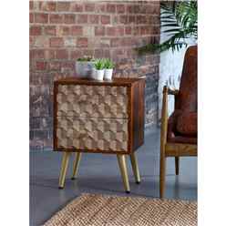 Edison Modern 2 Drawer Side Table