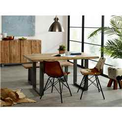 Adaman Live Edge Matching Cowhide Dining Chair (Pack Of 2)