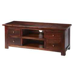 Rajasthanique Dark Mango Television Cabinet